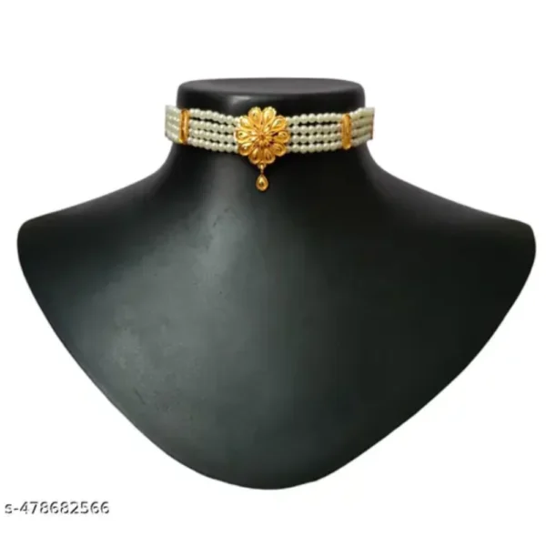 Elite Bejeweled Women Necklaces | Gold Plated Choker with Earrings