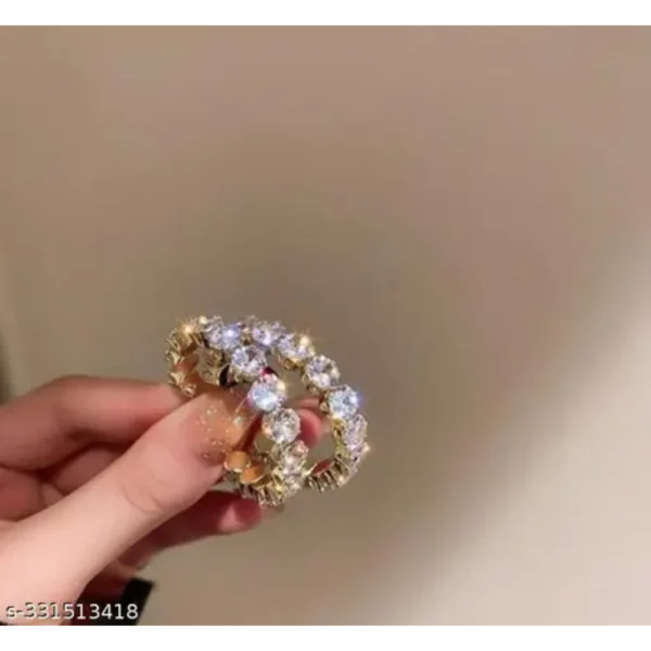 Stone Hoop Baali – Silver Plated CZ Hoop Earrings