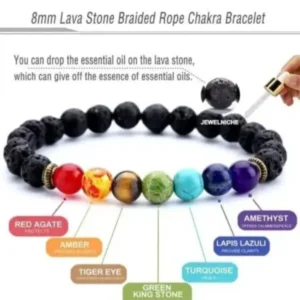 8mm Triple protectionseven chakra crystal bracelet 2