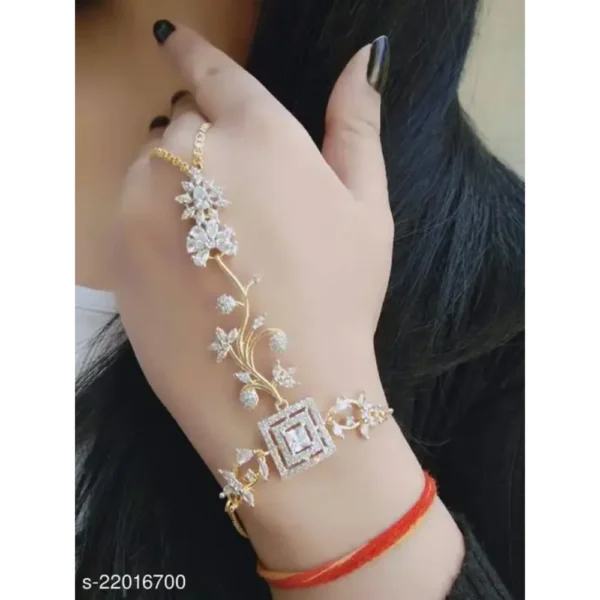 Twinkling Fusion Bracelet & Bangles – Stylish Gold Plated Sparkle