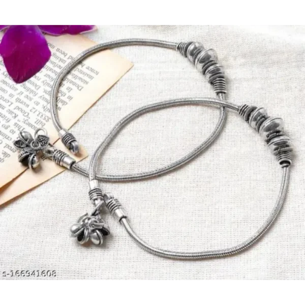 Allure Chunky Women Anklets & Toe Rings in Oxidised Silver