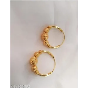 Gold Earrings & Studs for Girls and Women – Trendy Hoop Combo