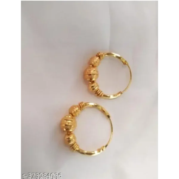 Gold Earrings & Studs for Girls and Women – Trendy Hoop Combo