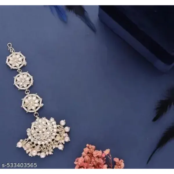 Mangtika and Earing and Tika – Elegant Pearl Set for Women