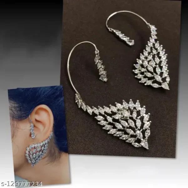 Twinkling AD Ear Cuff Earrings – Sparkling Silver Style