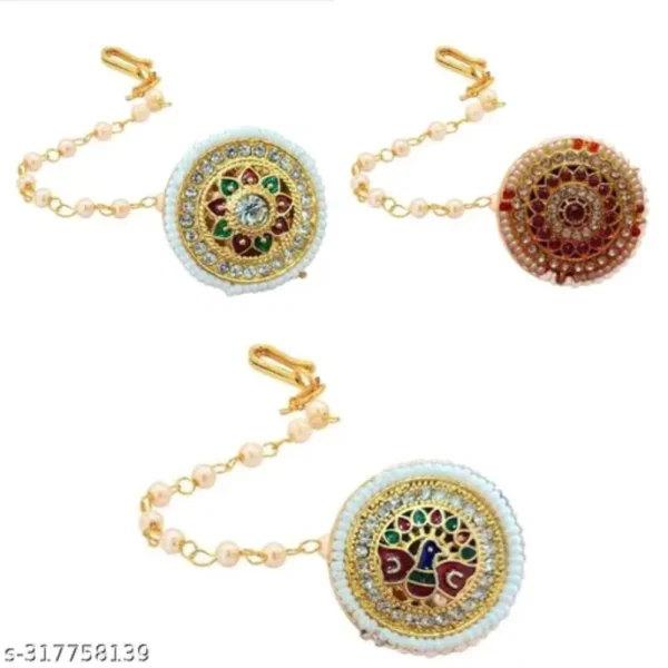 Twinkling Multicolor Marwadi Borla Maangtika Set – Festive Glam