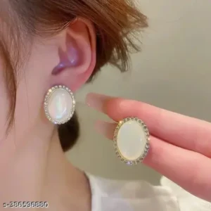 Trendy Korean Design Earrings for Girls & Women – Gold Plated Studs