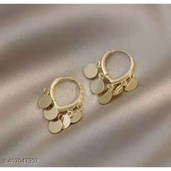 Korean Gold Plated Stylish Stud Earrings – Trendy & Lightweight