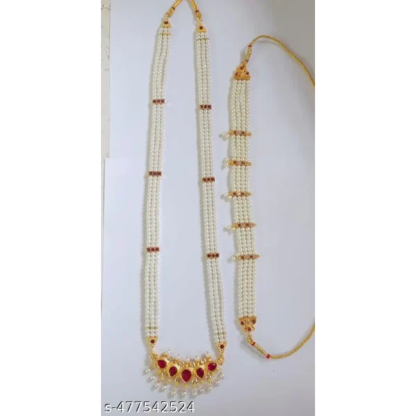 Long Mala Combo | Gold Plated Pearl Necklace for Women