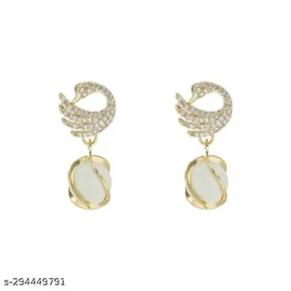 Korean Drop Earrings for Girls & Women – Gold Plated