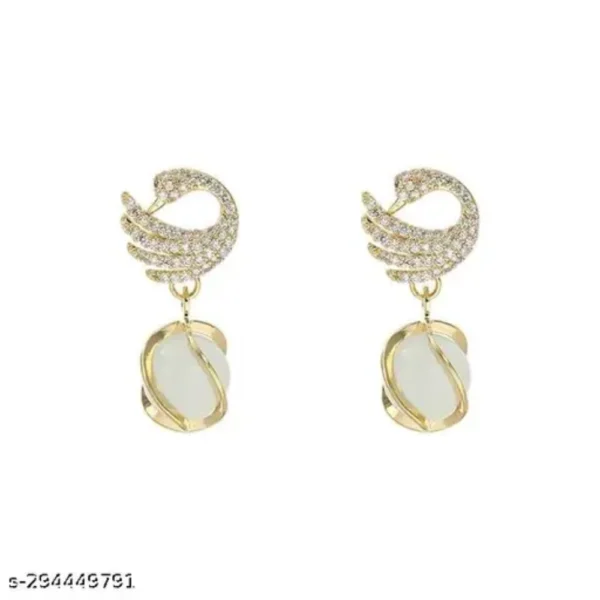 Korean Drop Earrings for Girls & Women – Gold Plated