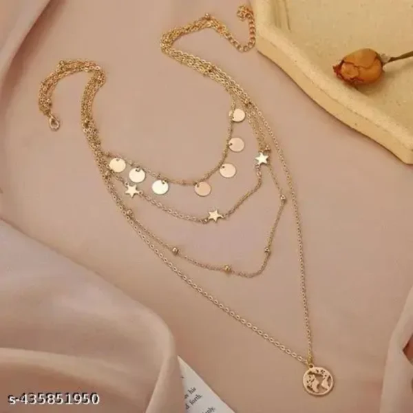 Vassaley Layered Gold Plated Necklace – Elegant Everyday Style