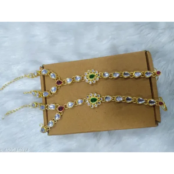 Elegant Gold Plated Hath Phool – Traditional & Adjustable