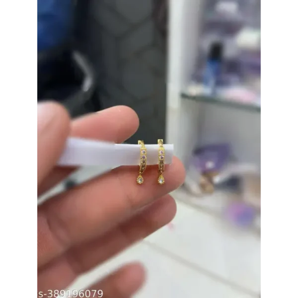Fancy Gold Plated Bali Earrings & Studs Combo – Trendy & Sparkly