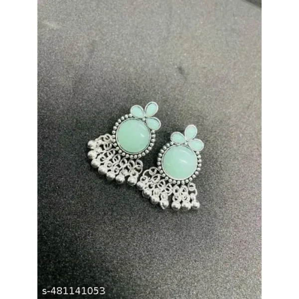 Oxidised Silver Trendy Earrings & Studs Combo – Set of 4 Pairs