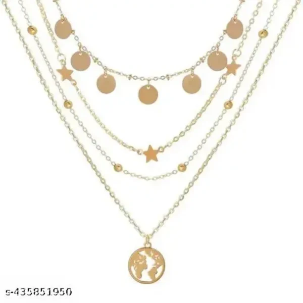 Vassaley Layered Gold Plated Necklace – Elegant Everyday Style
