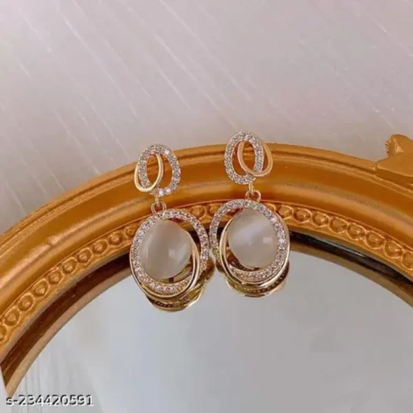 Pearl and Gold Plated Stud Earrings for Girls & Women