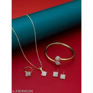 Twinkling Gold Plated Pendant Chain for Girls & Women