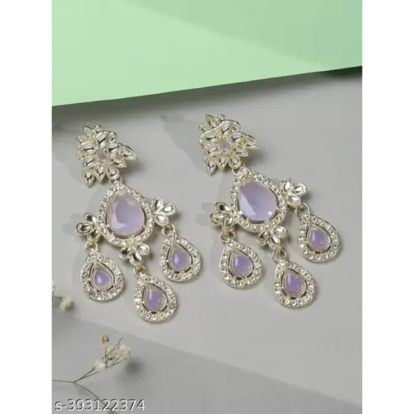 Bollywood Style Crystal Earrings – Sparkling Gold Chandelier