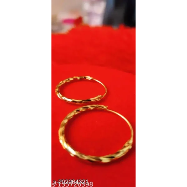 Premium Gold Bali Earrings Combo – 4 Pairs with 6-Month Color Guarantee