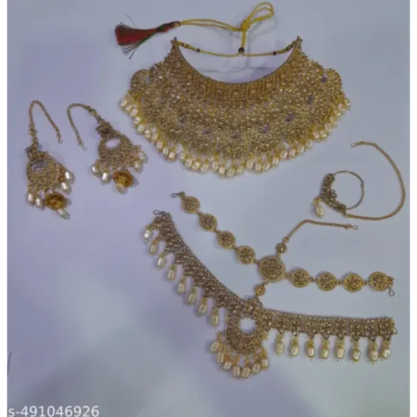 Alloy Gold Plated Golden Dulhan Set for Women