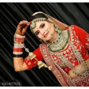 Gold Plated Kundan Bridal Jewellery Set for Women