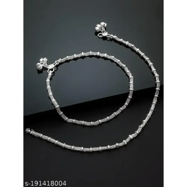 Silver Payal Anklet Chain Payal Sakla for Daily Use