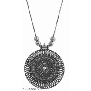 Trendy Oxidised Round Chain Necklace for Women & Girls