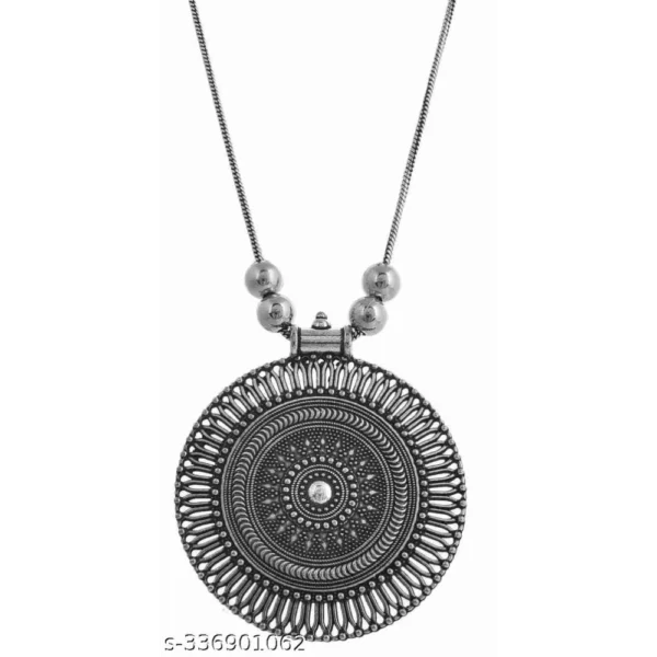 Trendy Oxidised Round Chain Necklace for Women & Girls