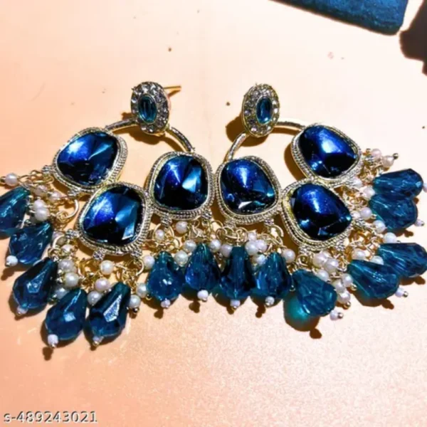 Premium Stylish Kundan Earrings with Gold Plating