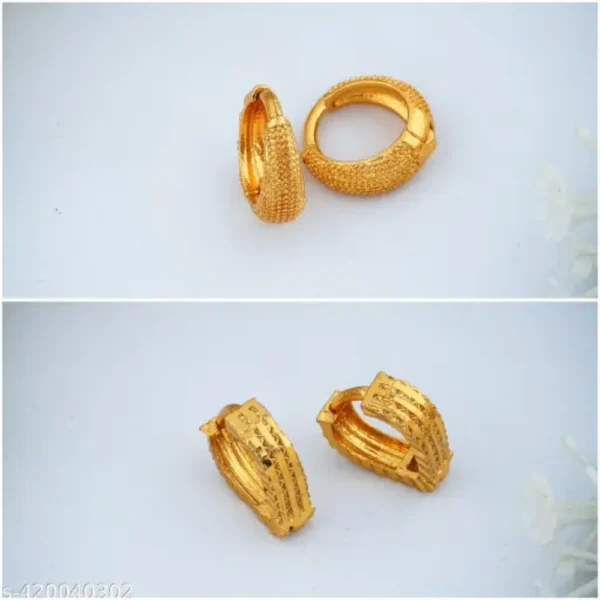 Combo of Beautiful Bali Stud Earrings – Gold Plated Set