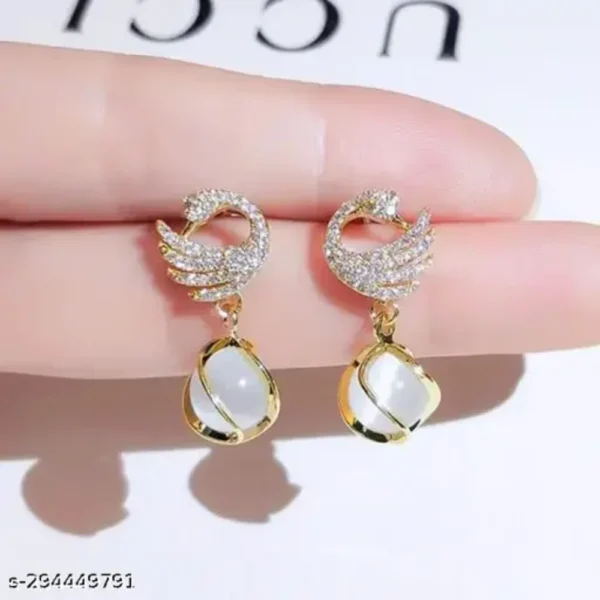 Korean Drop Earrings for Girls & Women – Gold Plated
