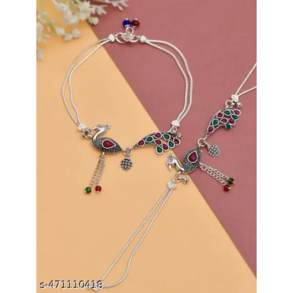 Good Looking Peacock Cheapest Three Color Anklets