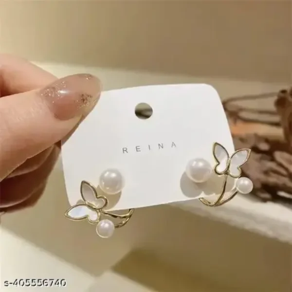 Trendy Combo Pack of 2 Korean Earring – Elegant Pearl Studs