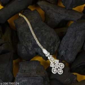 Silver Plated CZ Maangtikka for Women & Girls – Elegant Festive Sparkle