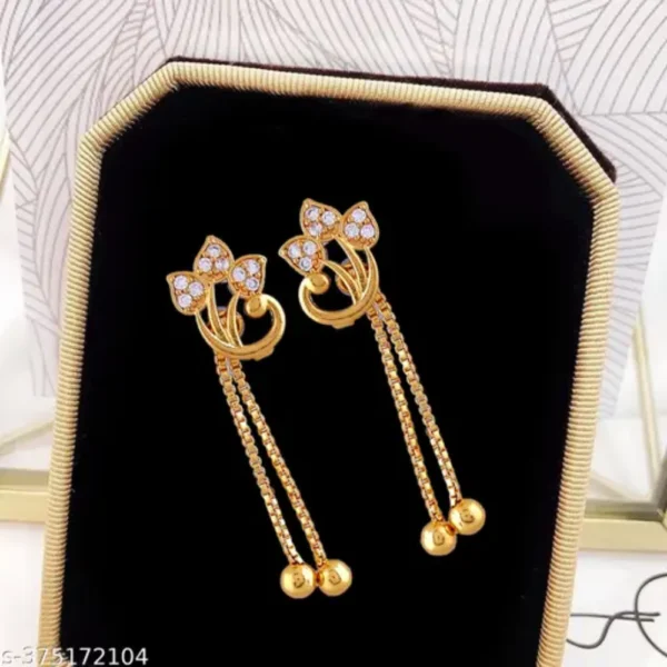 Trendy Fancy Earrings Combo – Golden Party Wear Earrings Set