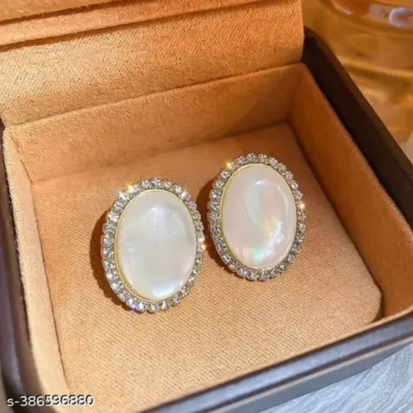 Trendy Korean Design Earrings for Girls & Women – Gold Plated Studs