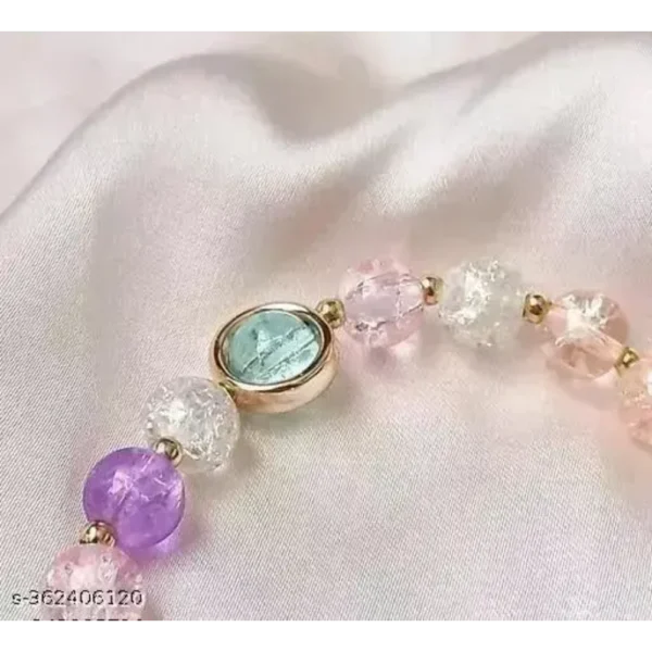 Graceful Gold Plated Beaded Bracelet Bangle – Adjustable Shine