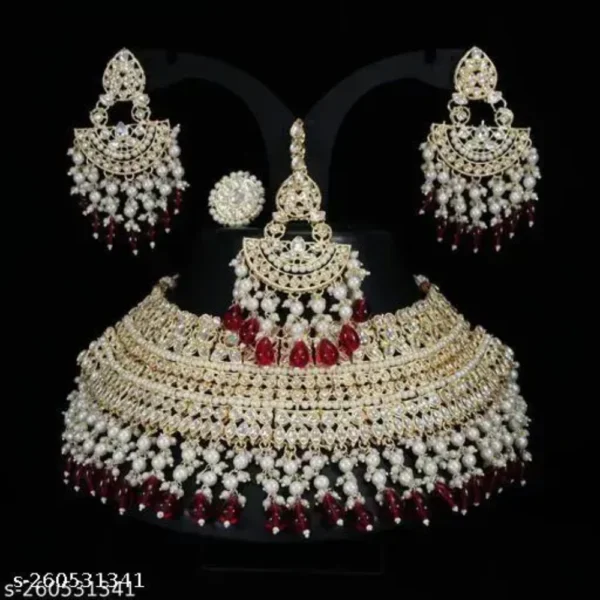Stylish Kundan Choker Bridal Necklace Set for Women