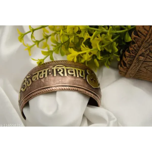 Om Namah Shivay Copper Adjustable Kada for Men & Boys