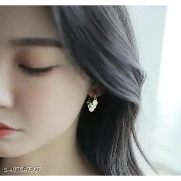 Korean Gold Plated Stylish Stud Earrings – Trendy & Lightweight