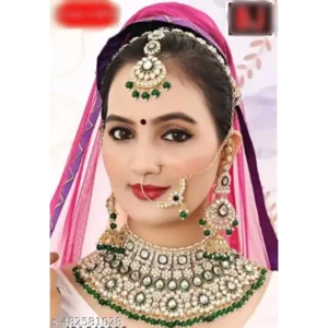 Bridal Jewellery Set – Gold Plated Pearl Dulhan Set by Vikram Art