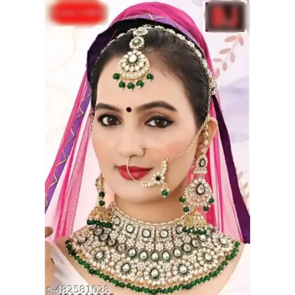 Bridal Jewellery Set – Gold Plated Pearl Dulhan Set by Vikram Art