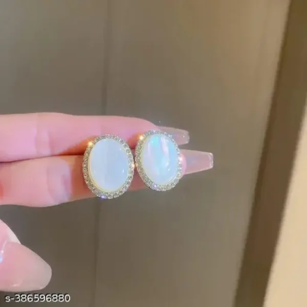Trendy Korean Design Earrings for Girls & Women – Gold Plated Studs
