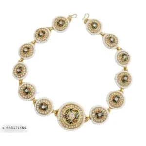 Twinkling Gold Matha Patti Maangtika with Pearls – Elegant Ethnic Touch