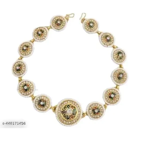 Twinkling Gold Matha Patti Maangtika with Pearls – Elegant Ethnic Touch