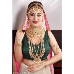 Alloy Gold Plated Golden Dulhan Set for Women