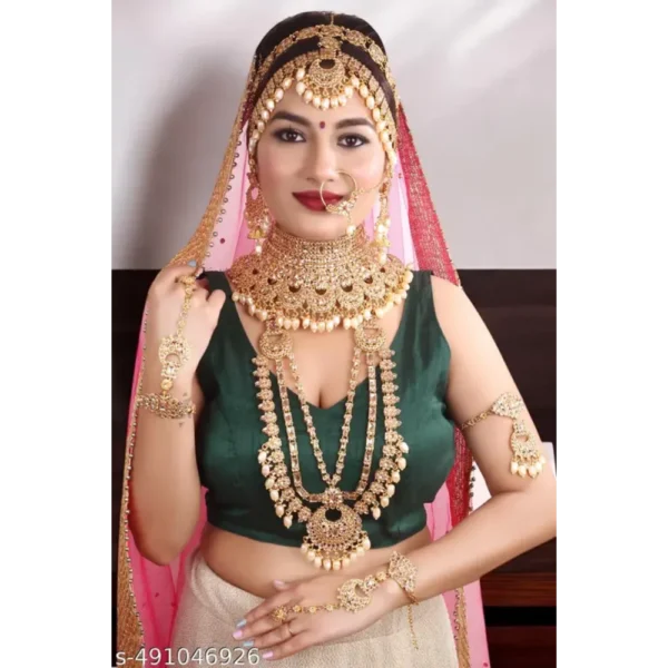 Alloy Gold Plated Golden Dulhan Set for Women