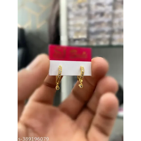 Fancy Gold Plated Bali Earrings & Studs Combo – Trendy & Sparkly