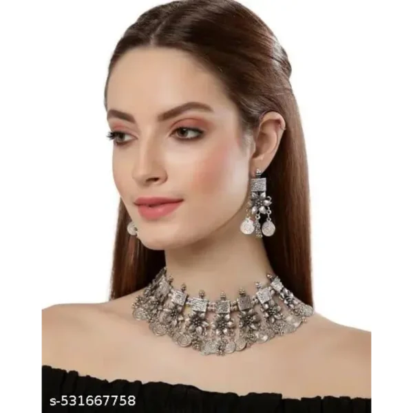 Heavy Oxidised Silver Jewellery Set for Women – Bold & Beautiful